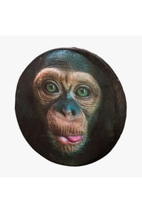 3 Boyutlu Dijital Baskılı Maymun Desenli Yastık-kırlent-minder