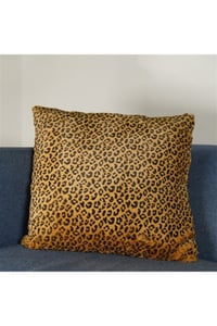 3d Leopar Desenli Fermuarlı Yastık Kılıfı
