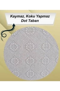 60x60 Kaymaz Tabanlı Makinede Yıkanabilir Yuvarlak Halı