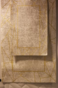 60x90 - 40x60 Gold Dijital Baskılı Banyo Paspası 2'li Klozet Takımı