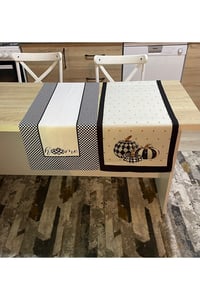 Balkabağı Desen Runner Ve Home Desen Runner 40 X 140 Ikili Paket