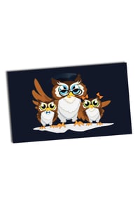 Dekoratif Ev/ofis Kapı Önü Örtüsü Gözlüklü Baykuş Desenli