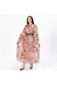 Desenli Kadın Şifon Elbise
