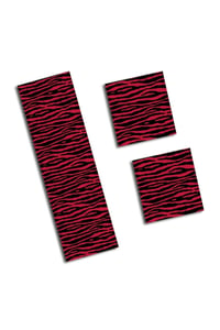 Kırmızı Zebra Desenli Sevgili Runner Takımı