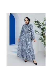 Leopar Desenli Kadın Şifon Elbise