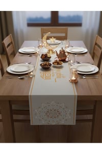 Ramazan Ayına Özel 4’lü Dijital Baskı Runner Masa Örtüsü Seti – 40x140 cm