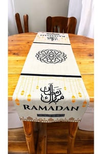 Ramazan Desenli Runner Ramadan Kareem Iftar Sofralarına Runner 40 X 140
