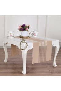 Runner Amerikan Servis Masa Örtüsü Bej 40x140