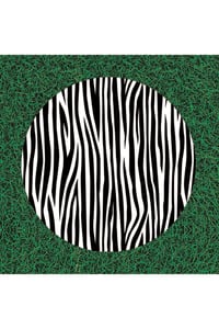 Yıkanabilir Yuvarlak Piknik Örtüsü Zebra Desenli