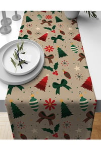 Yılbaşı Runner Yeniyıl Noel Christmas Örtü 40x140