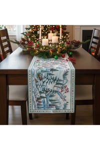 Yılbaşı Temalı Dijital Baskılı Runner Örtüsü Christmas 40x140 cm