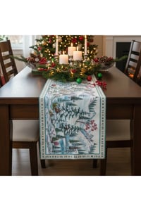 Yılbaşı Temalı Dijital Baskılı Runner Örtüsü Christmas 40x140 cm