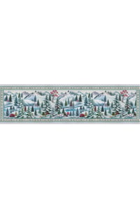 Yılbaşı Temalı Dijital Baskılı Runner Örtüsü Christmas 40x140 cm