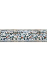 Yılbaşı Temalı Dijital Baskılı Runner Örtüsü Christmas 40x140 cm