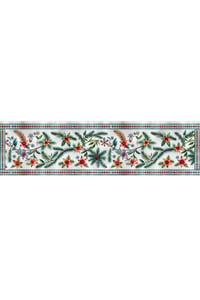 Yılbaşı Temalı Dijital Baskılı Runner Örtüsü Christmas 40x140 cm