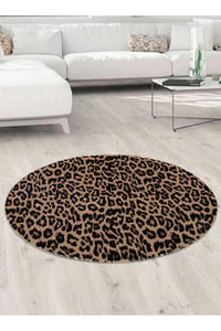 Yuvarlak Post Tüylü Peluş Leopar