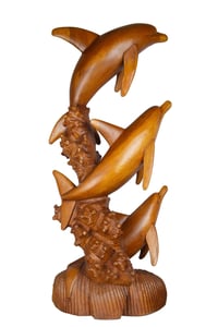 Dekoratif Ahşap Fil Objesi El Yapımı Doğal Tasarım 45 cm x 97 cm