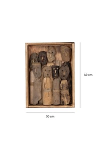 Dekoratif El Yapımı Ahşap Çerçeve Figür 30 cm x 40 cm