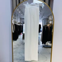 BELİ LASTİKLİ BOL PAÇA PANTOLON EKRU
