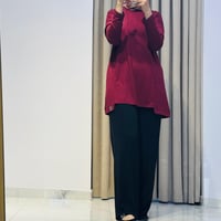 BELİ LASTİKLİ BOL PAÇA PANTOLON SİYAH