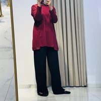 BELİ LASTİKLİ BOL PAÇA PANTOLON SİYAH