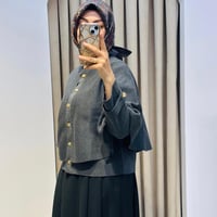 DAPHNE ÇELİK ÖRME TRİKO PELERİN KAP ANTRASİT
