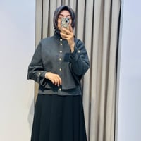 DAPHNE ÇELİK ÖRME TRİKO PELERİN KAP ANTRASİT