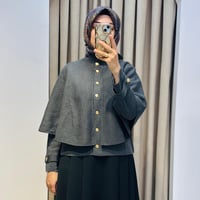 DAPHNE ÇELİK ÖRME TRİKO PELERİN KAP ANTRASİT