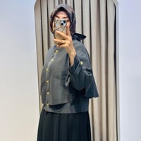 DAPHNE ÇELİK ÖRME TRİKO PELERİN KAP ANTRASİT