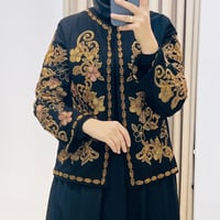 ESQ BONCUK İŞLEMELİ CEKET SİYAH