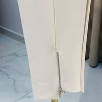Fermuar Detaylı Pantolon Siyah ve Bej 1101