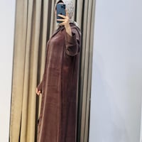 GLORIA TAŞLANMIŞ İPEK GÖMLEK ELBİSE KAHVE