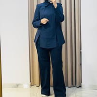 HEQA YIRTMAÇ DETAYLI GÖMLEK LACİVERT