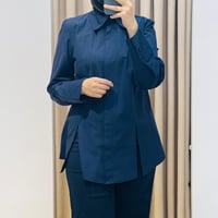 HEQA YIRTMAÇ DETAYLI GÖMLEK LACİVERT