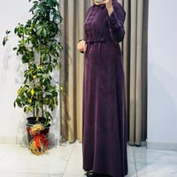 HİLAY EMOSH BRİTLİ DÜĞMELİ KEMERLİ ELBİSE MÜRDÜM