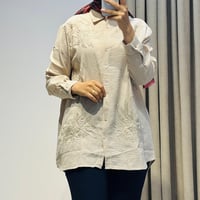 İŞLEMELİ GÖMLEK  BEJ