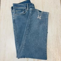 kot pantolon paçaları taş detaylı