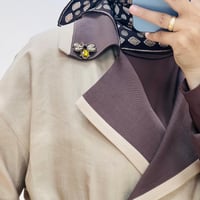 M312 BROŞLU PANTOLONLU TAKIM BEJ
