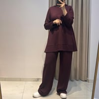 MIORI BERN PANTOLONLU MODAL TAKIM BORDO