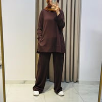 MIORI BERN PANTOLONLU MODAL TAKIM KAHVE