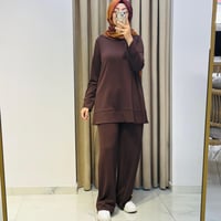 MIORI BERN PANTOLONLU MODAL TAKIM KAHVE