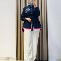 MY312 CEBİ TAŞLI FİLELİ GÖMLEK LACİVERT
