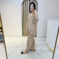 MY312 ÖNÜ AKSESUARLI PANTOLONLU TAKIM CAMEL