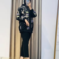 MY312 ÖNÜ PAYETLİ BOMBER CEKET SİYAH