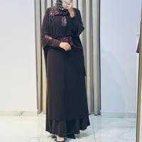 MY312 PAYETLİ TAŞLI TAKIM KAHVE