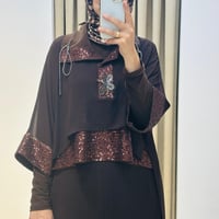 MY312 PAYETLİ TAŞLI TAKIM KAHVE
