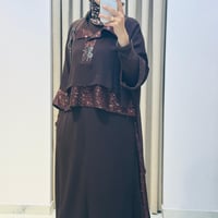 MY312 PAYETLİ TAŞLI TAKIM KAHVE