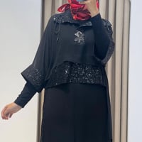 MY312 PAYETLİ TAŞLI TAKIM SİYAH