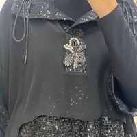MY312 PAYETLİ TAŞLI TAKIM SİYAH