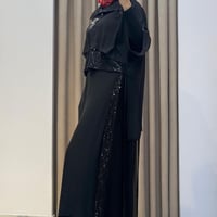 MY312 PAYETLİ TAŞLI TAKIM SİYAH